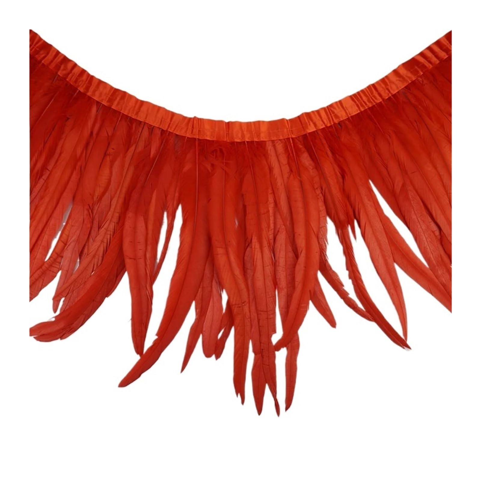 Frangia Con Piume 2 metri Colorato Gallo Coda Piuma Trim for Il Cucito E Artigianato FAI DA TE Piume Frange for I Vestiti Accessori di Carnevale