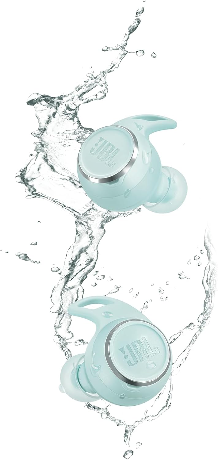 JBL Reflect Aero - True Wireless Noise Cancelling Active Earbuds, 6 mics for Perfect Calls with VoiceAware, Extreme dustproof & Waterproof, Comfortable, Secure fit, 24hr with Fast-Charging (Mint)
