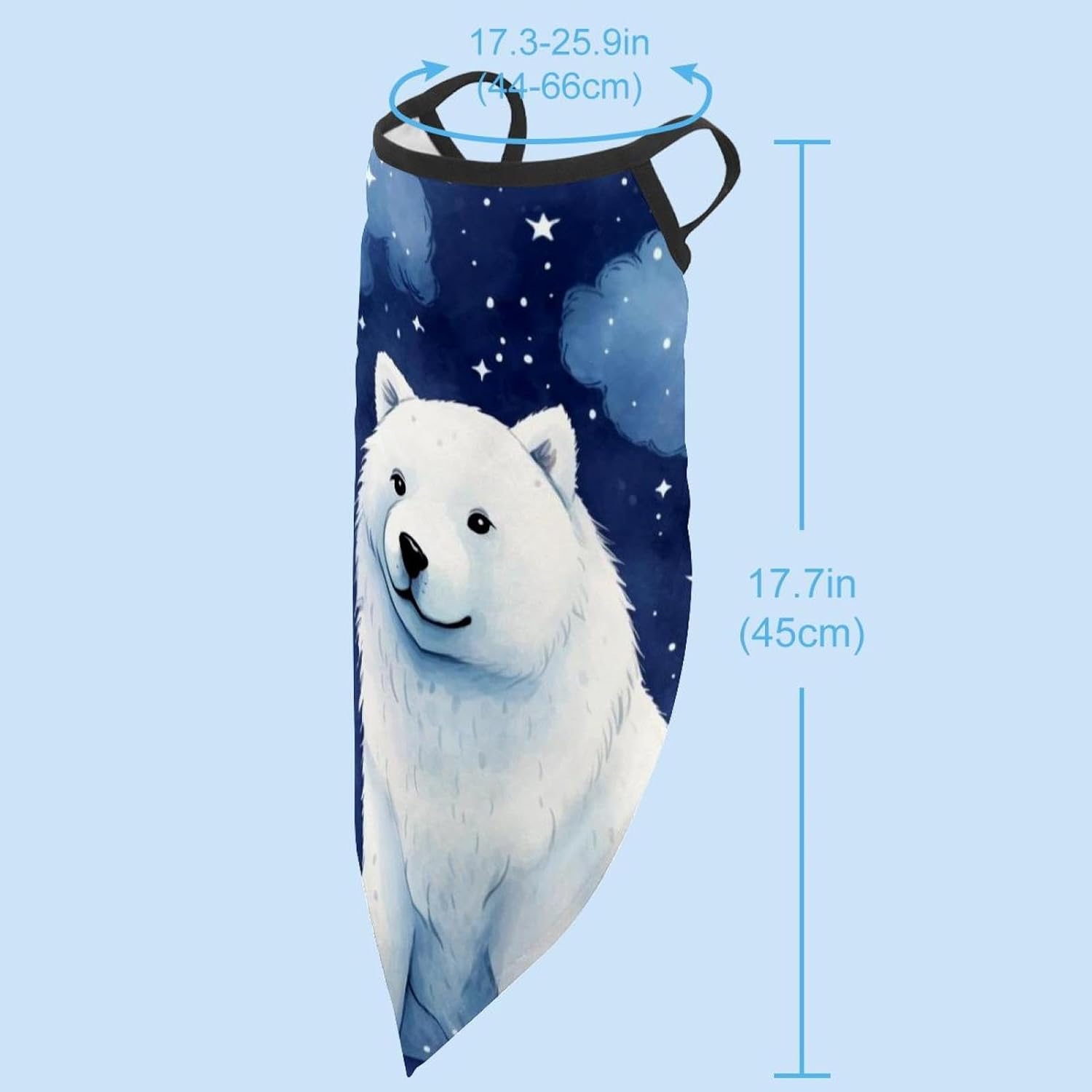 4 Pack Starry Polar Bear Neck Gaiter Face Scarf Cover Sun Protection Balaclava Cloth Bandanas with Ear Loops