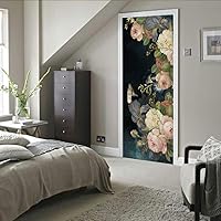 Vista 16 de Adhesivos 3D para puerta, murales para despegar y pegar, diseño de flores, autoadhesivas, removibles, de PVC, impermeable, póster para dormitorio