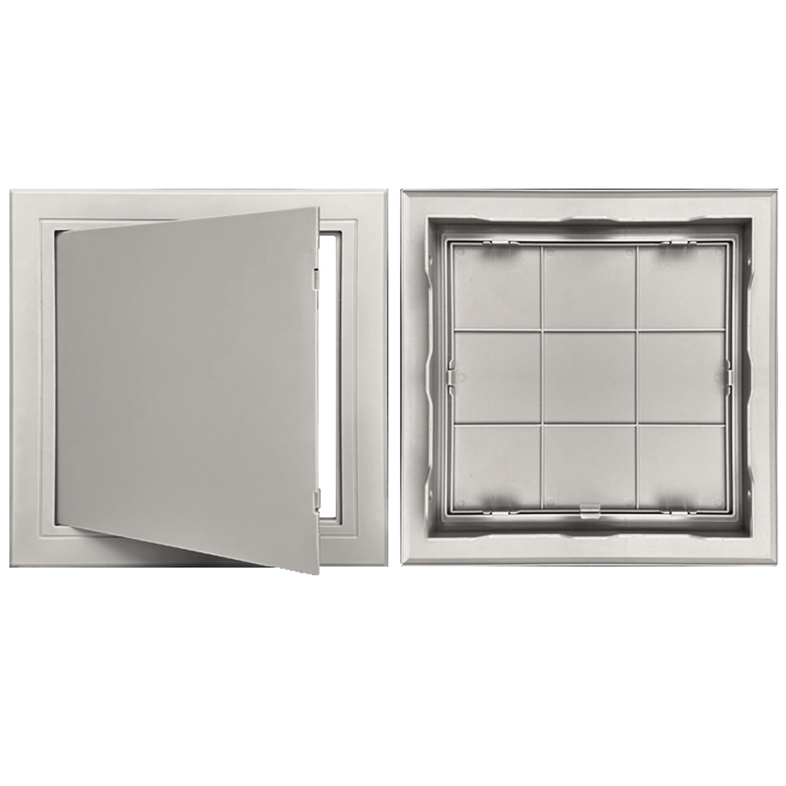 Panneau d'accès pour salle de bain et cuisine, trappe ABS grise 35x35 cm