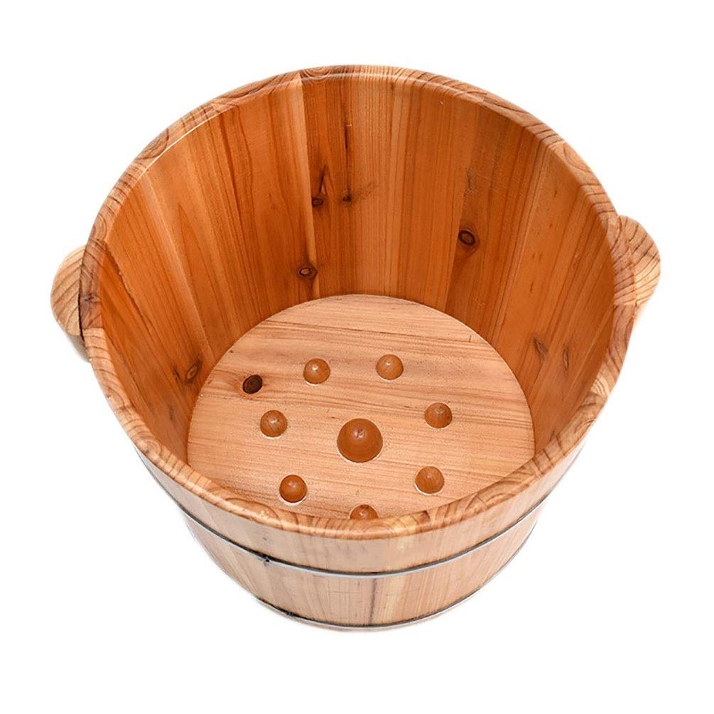 Bañera de madera para pies de spa para remojar los pies, cubo de remojo de pies, lavabo para adultos, bañera de hidromasaje, cubo de madera para pedicura, regalo de estrella de la suerte