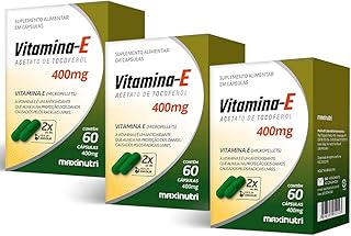 Vitamina E 400mg - 3 unidades de 60 Cápsulas - Maxinutri