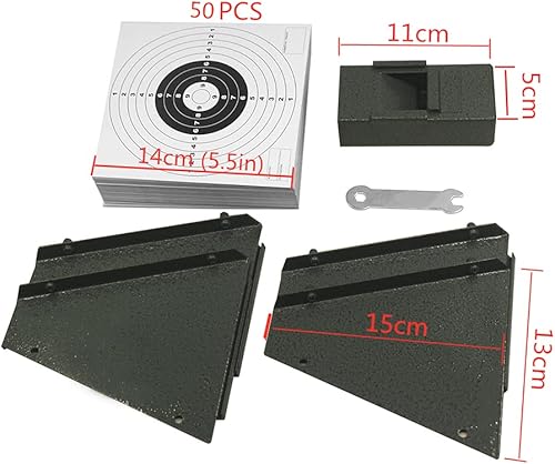 Miniatura 2 de Geekhigh Trampa para pistola BB con 50 papeles, blanco de disparo montado en la pared para Airsoft, rifle, pellets para entrenamiento en interiores