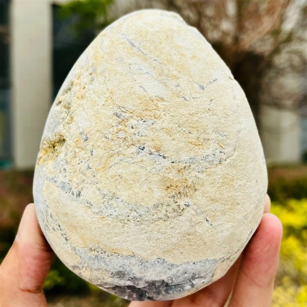 Stone Celestite Geode Stone Egg Crystal Home Office Decoration Craft Gifts Ornaments(Size:3-3.5kg)