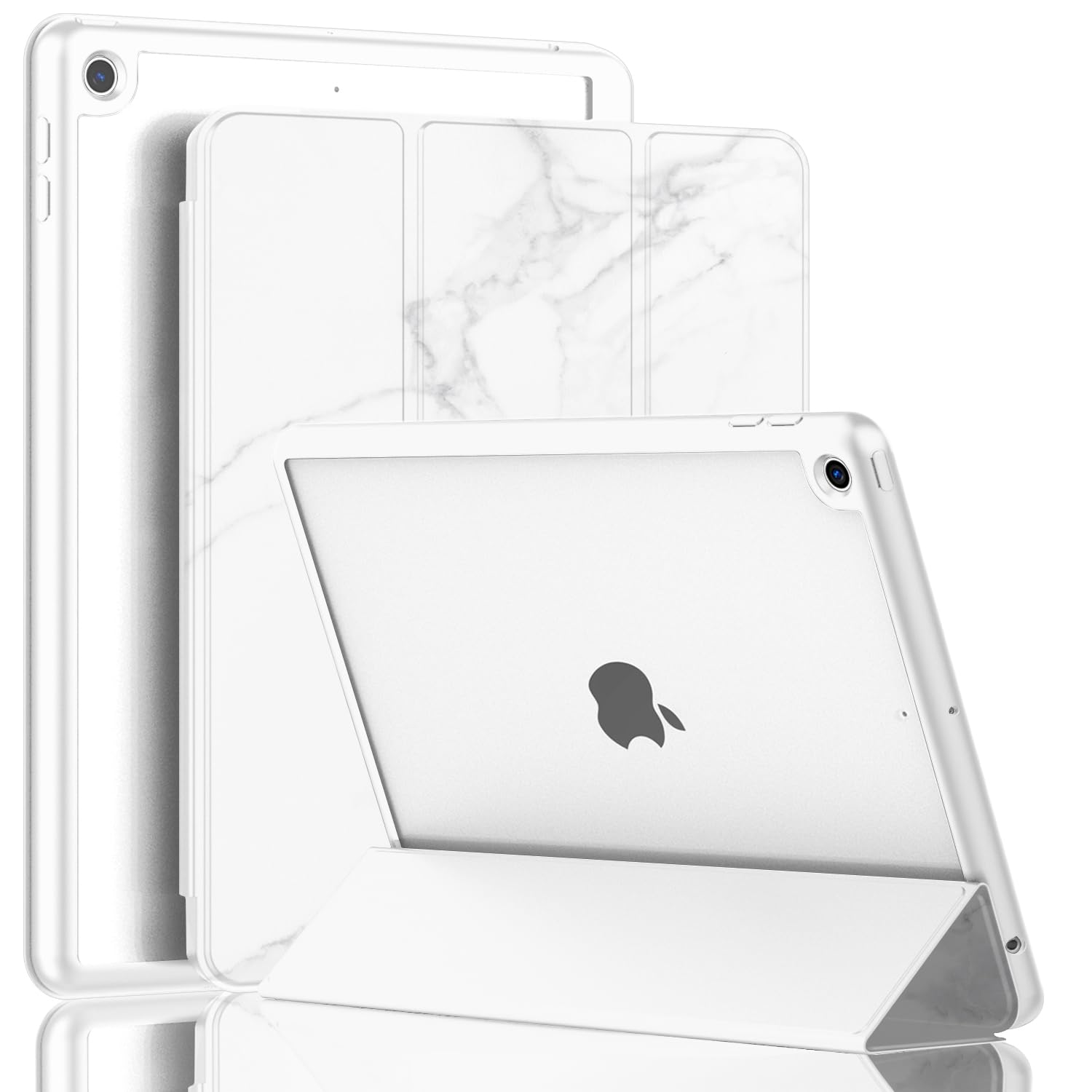 ToaPoia iPad 9th Generation Case 2021/iPad 8th Generation Case 2020 10.2 Inch with Pencil Holder, iPad 7th Gen 2019 Case with Clear Transparent Back,