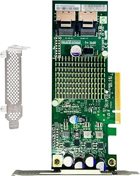 SAS HBA Card Compatible with LSI 9207-8i IT Mode PCIe SATA Expansion Card | SAS2308, 8-Port, PCIe 3.0 x8, 2x SFF-8087 Internal, 6Gb/s SAS/SATA, SAS Expander, HBA Controller for ZFS TrueNAS unRAID NAS