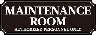 Maintenance Room Door Sign for Business and Home，Self-adhesive Modern Repair Equipment Room Sticker Decals for Office, Shop, Apartments, Hotels （Black/White)