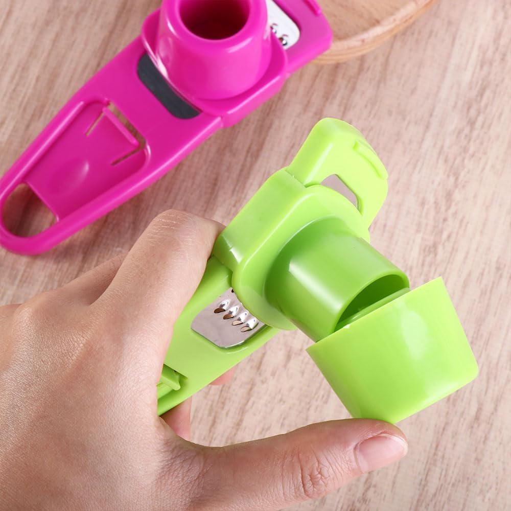 Mini Multifunction Garlic Ginger Grater Tool,Nutmeg Grinder,Kitchen Manual Fruit Vegetable Nuts Chopper Grinder,Graters Peeling,Grating and Slicing Tools (Green) image 3
