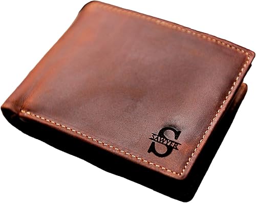 Slim Personalized Distressed Leather Wallet The Key Largo Wallet by Left Coast Original