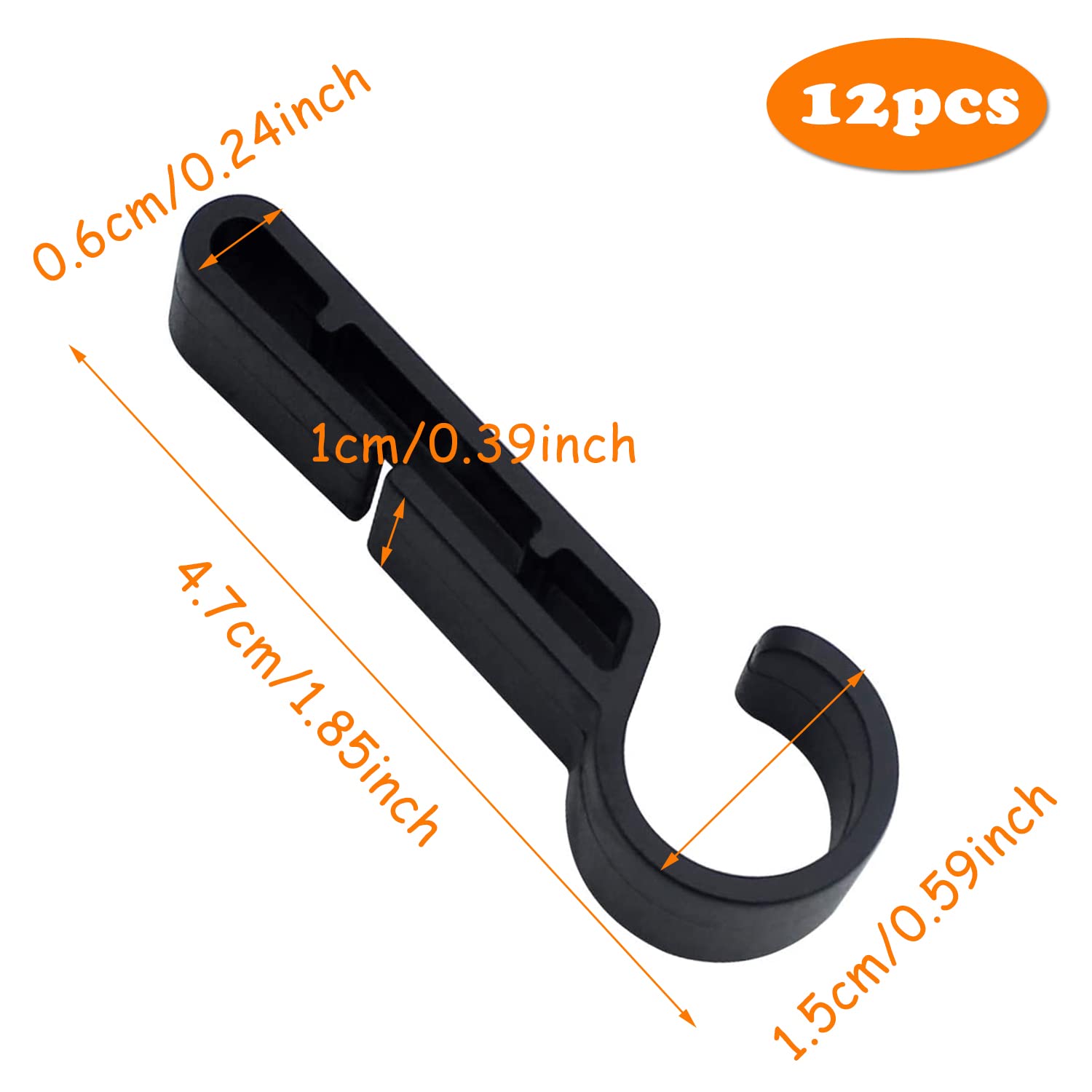 12 Piezas Clips de Casco para Faro, Linterna Frontal, Gancho de Los Faros, Fácil de Montar en Tapa de Seguridad Protector