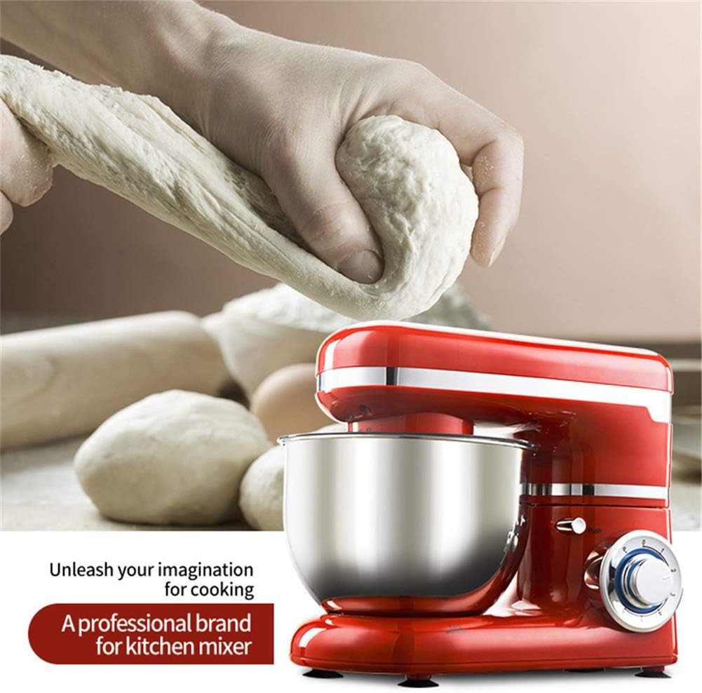 6 Speed Stand Electric Mixer Multipurpose Material Healthy Design Stylish Lightweight High Efficiency Solid and Stable Easy to Use Red