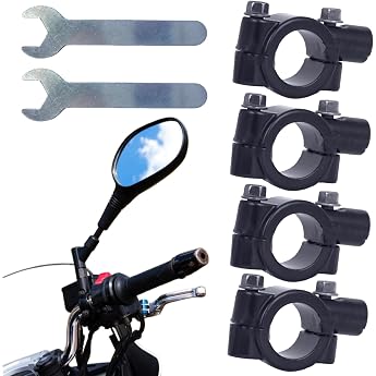 Mirror Mount 4 Pieces Mirror Mount Motorcycle Motorcycle Mirror Adapter Mirror Mount Motorcycle 22 mm Handlebar Mount for Bicycle Mirror Motorcycle Mirror Holder for Motorcycle Bicycle