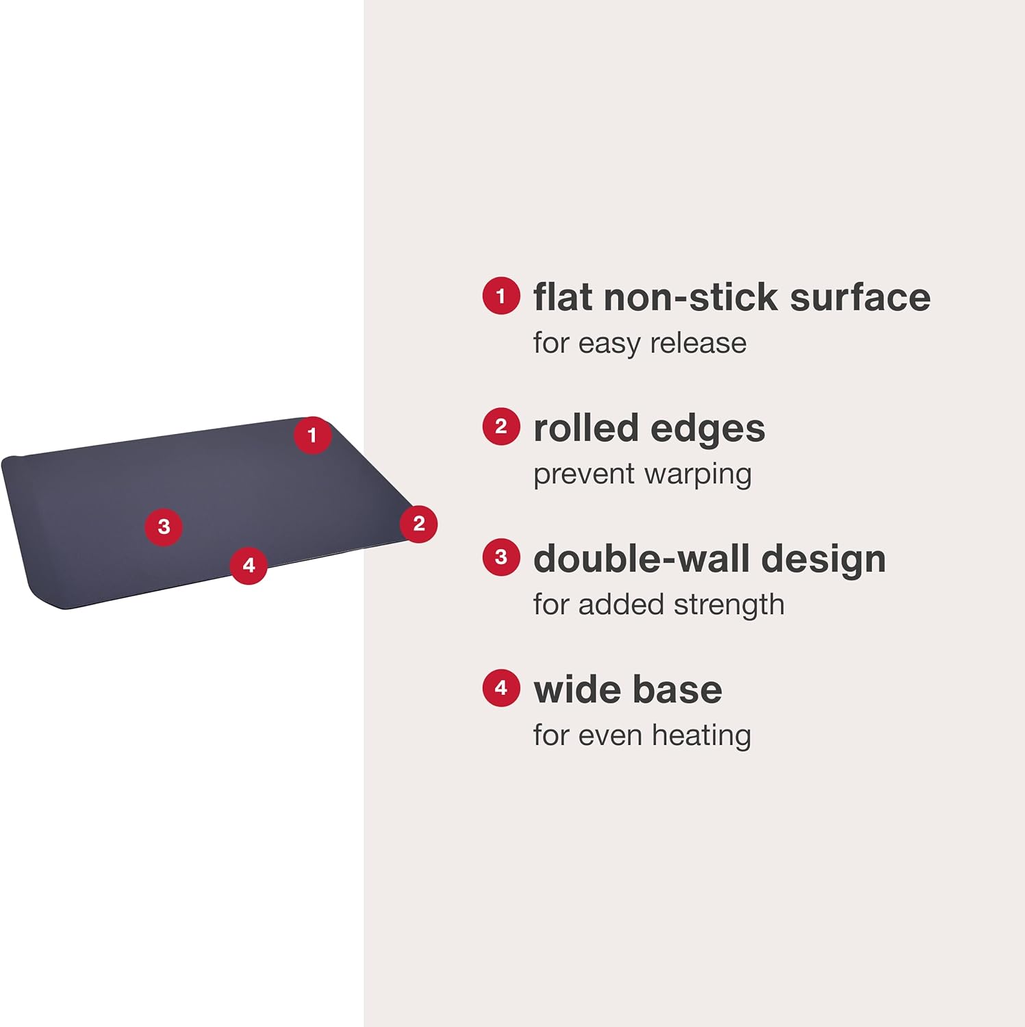 Zyliss E980192 Non-Stick Baking Sheet | Carbon Steel | Dark Blue | Baking Tin/Bakeware/Roasting | Dishwasher Safe | 5 Year Guarantee