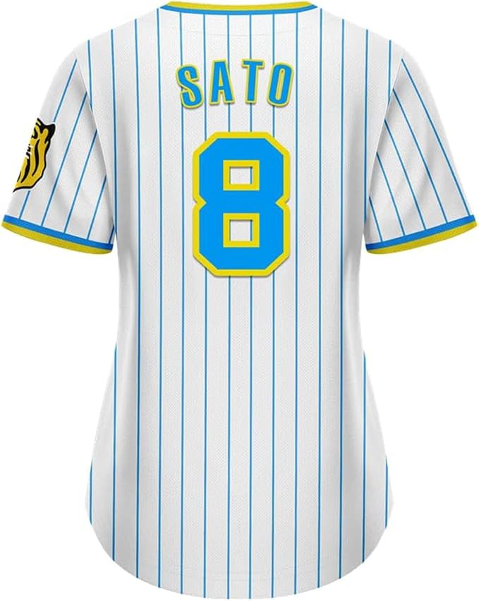 Amazon.co.jp: 阪神虎 佐藤 輝明 背番号8 レプリカユニフォーム 野球服