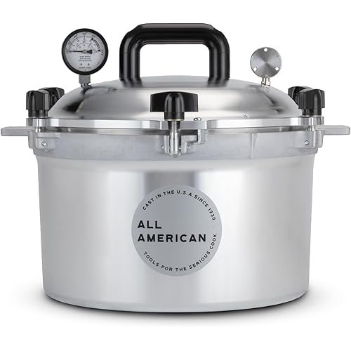 All American 1930: 15.5qt Pressure Cooker/Canner (The 915) - Exclusive Metal-to-Metal Sealing System - Easy to Open & Close - Suitable for Gas, Electric, or Flat Top Stoves - Made in the USA