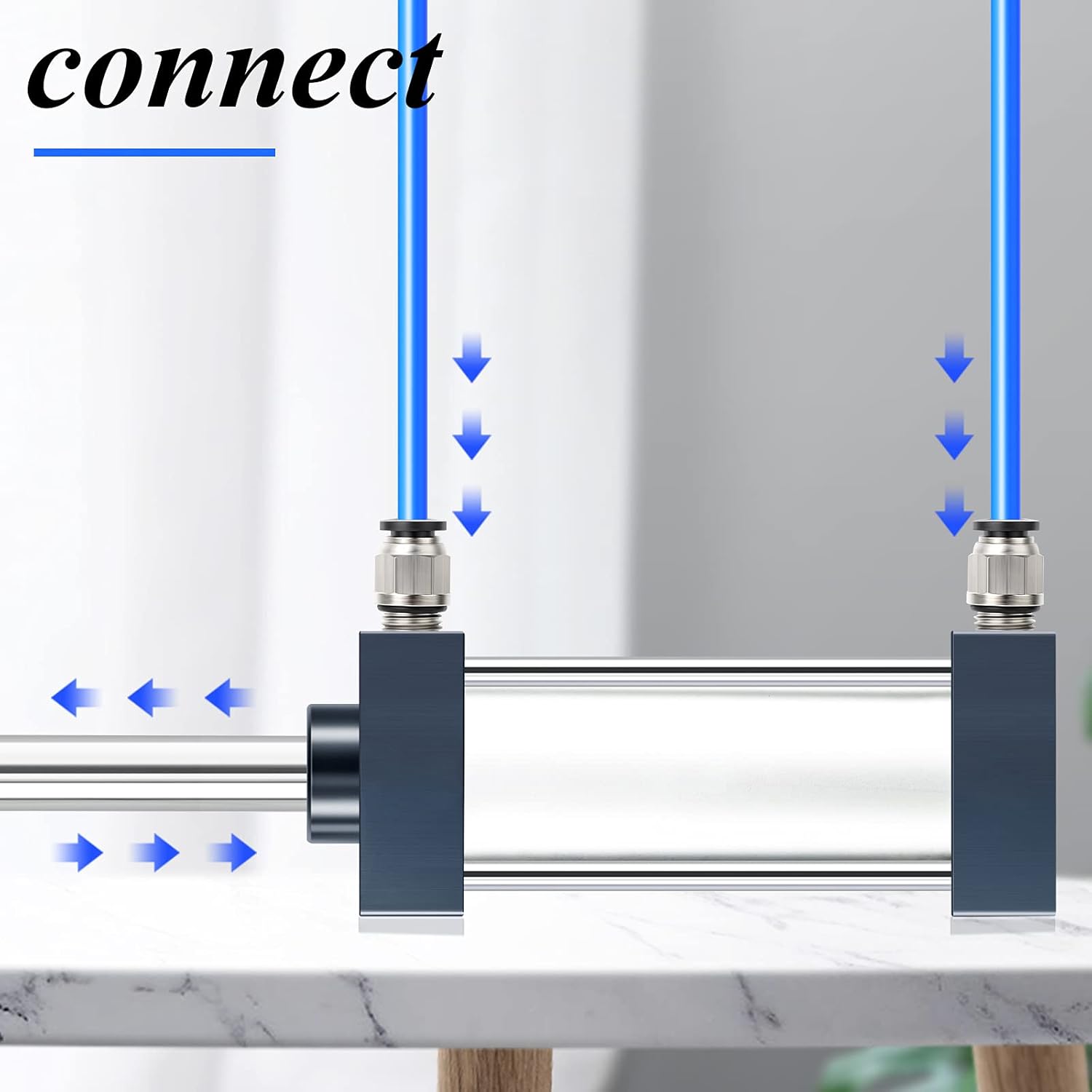 TAILONZ PNEUMATIC Straight 6mm Tube OD x 1/4 Inch G Thread Push to Connect Fitting with Sealing Ring PCG6-02 (Pack of 10)