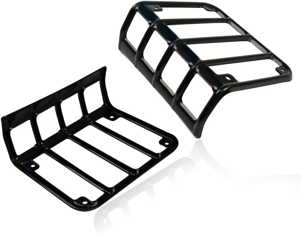 Xprite Tail Light Covers Compatible with 2007-2018 Jeep Wrangler JK & JKU Unlimited, Guards for Rear Taillights Black Light Cage, Pair
