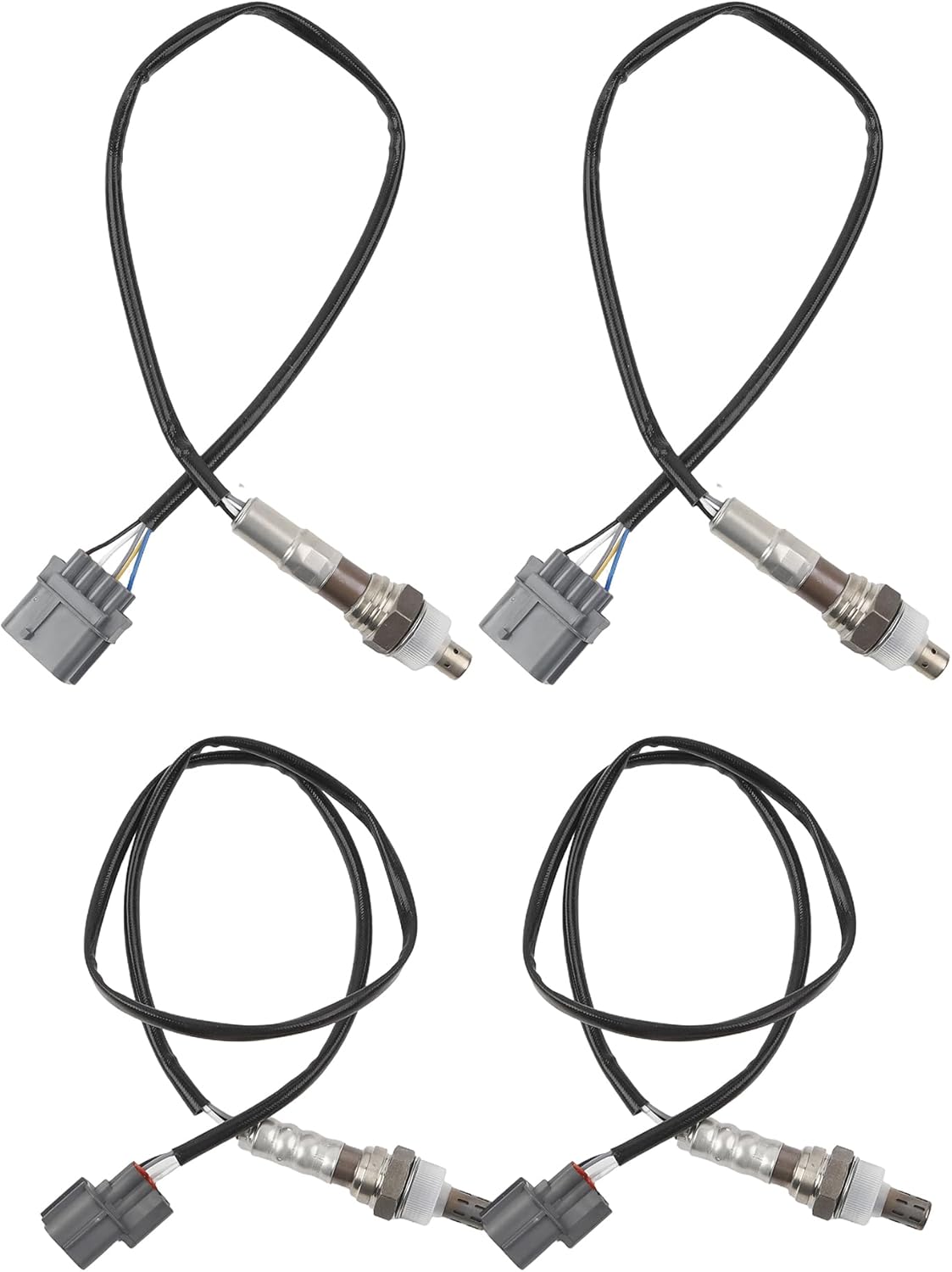 Set of 4 Upstream and Downstream Oxygen O2 Sensor Compatible with 2003-2008 Acura MDX RL TL Honda Accord Odyssey Pilot Ridgeline Vue V6 3.0L 3.2L 3.5L 25024346 25024391 25025001