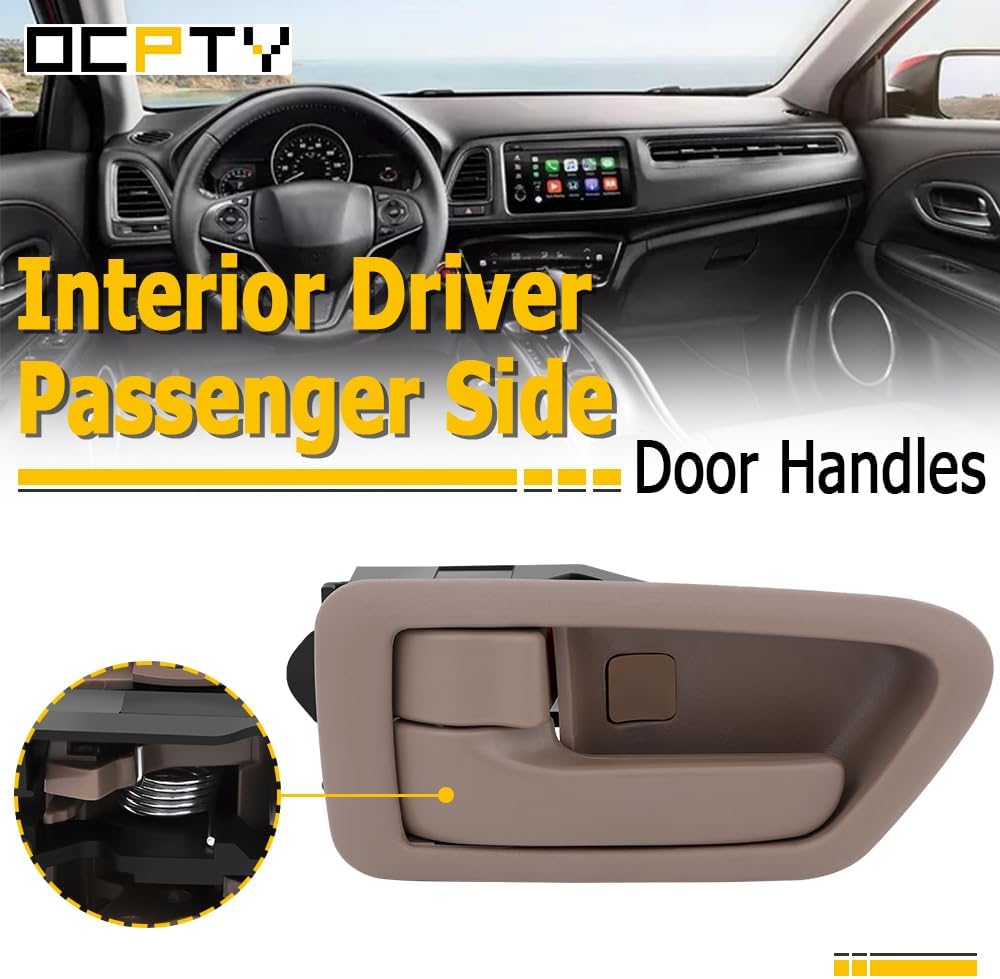 OCPTY Door Handles Interior Front Rear Driver Passengere Side Replacement fit 1997-2001 for Camry Inside Door Handles Texture Beige(4pcs)