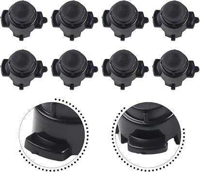 8PCS Parking Sensor Cover Cap for For Mercedes-Benz C300 C43 E450 GLC63 GLS580 CLS450 GLE450 2015-2022 Front Bumper Black Plastic 2058840074