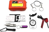 Vista 11 de HongK - Equipo al aire libre Survival Kit 8 en 1 Herramientas de emergencia plegables portátiles militares Camping táctico al aire libre Desastre