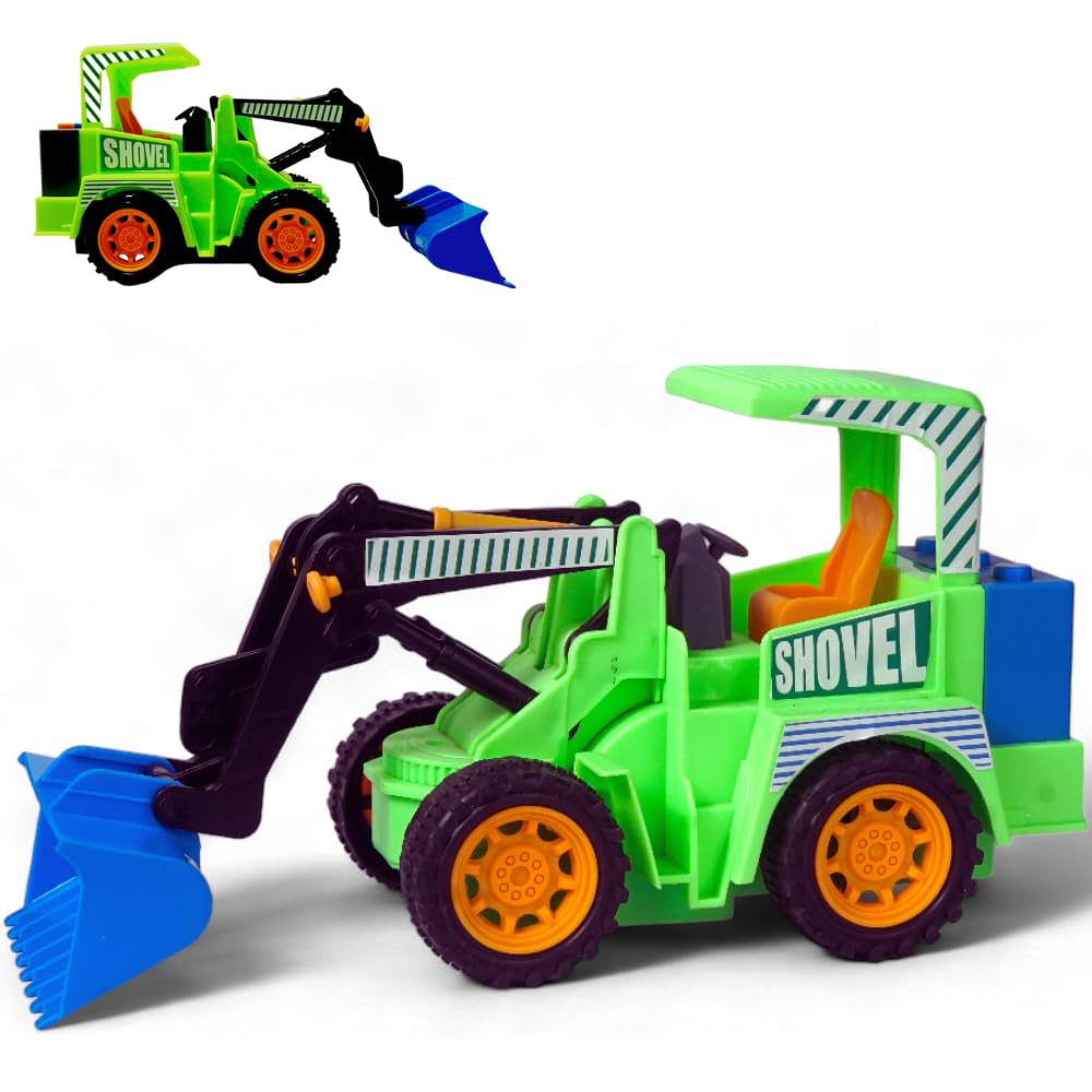 KAIJUN JCB Construction Vehicle Toy Set for Kids – Musical Shovel Car with Flashing Lights, Realistic Design & 3 Types of Music Sounds – Fun Toy for Boys & Girls (8032 – Green)