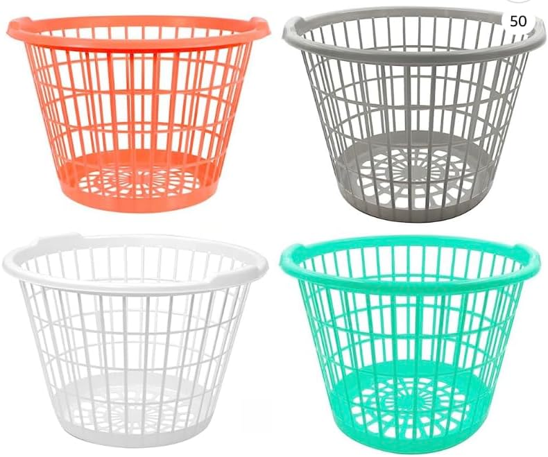 Juego de 4, cestas ligeras de un bushel, multicolor