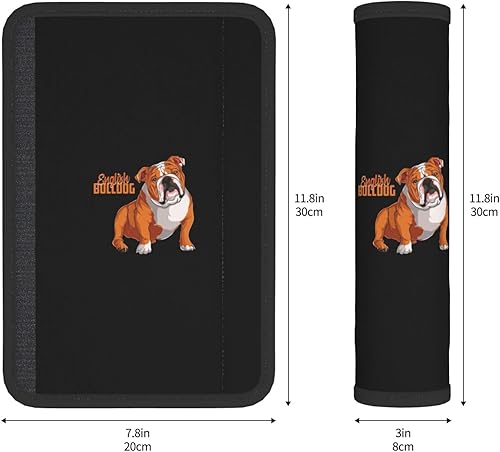 Miniatura 5 de MULIHU Funda para cinturón de seguridad de automóvil de bulldog inglés para adultos y niños, decoración interior de automóvil, 2 fundas protectoras