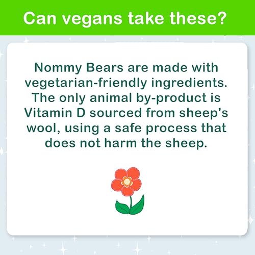 Miniatura 8 de Gomitas multivitaminas sin gelatina: para niños, niños, adolescentes, Nom Nom Yummy, 3 deliciosos sabores, 11 esenciales, sin gluten, certificado