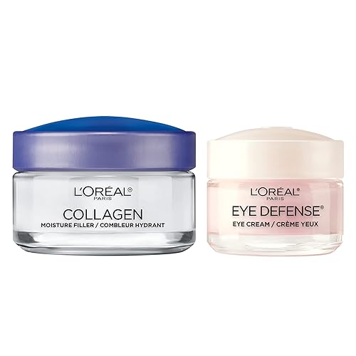 L'Oreal Paris Crema hidratante facial de colágeno para dĂa y noche, 1.7 onzas + crema de ojos Dermo-Expertise Eye Defense, 0.5 onzas L'Oreal Paris Crema hidratante facial de colágeno para dĂa y noche, 1.7 onzas + crema de ojos Dermo-Expertise Eye Defense, 0.5 onzas