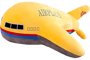 Plush Plane for Kids - 15.7" Yellow Airplane Plush Toy