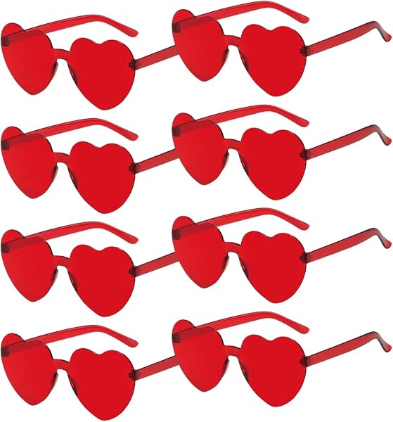 Sprinlot Lunettes Solaire Coeur pour Événements