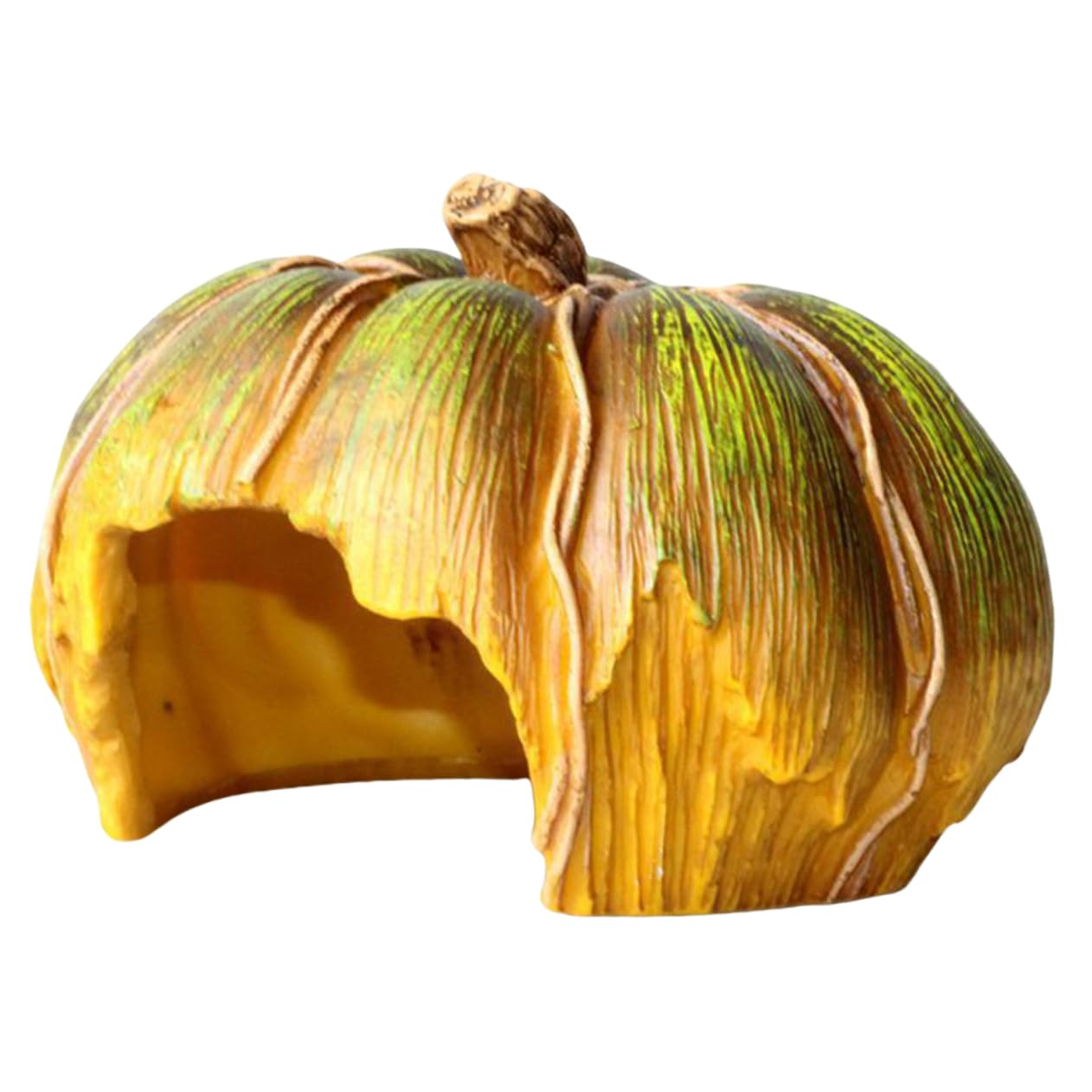 Alipis Grotta Decorativa Per Acquario Zucca Accessorio Per Acquario in Resina Decorazione e Per Pesci e Gamberetti Paesaggistico Per Acquari Piccoli e Compatti