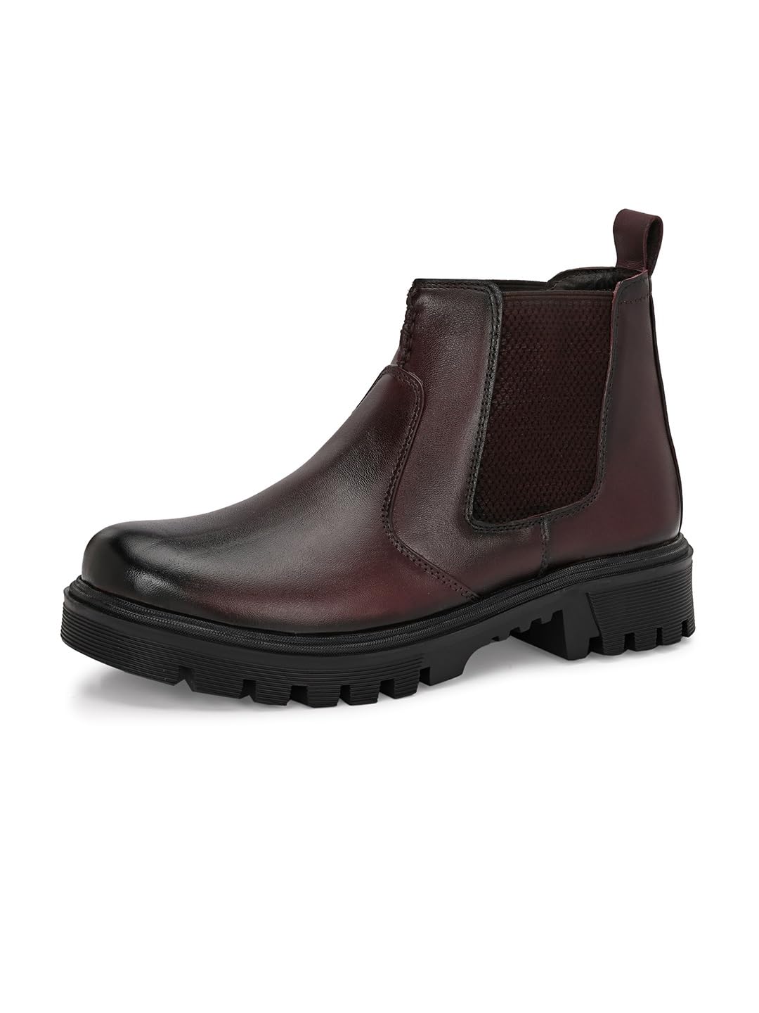 mactree Men’s Leather Chelsea Boots | Slip-On Ankle Boots with Rugged Sole for Casual Wear-picture-17