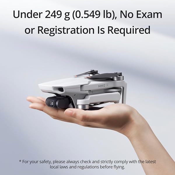 DJI Mini 2 SE, drone caméra pliable, léger avec vidéo 2,7K, Modes intelligents, Transm. vidéo 10 km, Durée de vol 31 minutes, Moins de 249 g, Facile à utiliser, Tour de prise photos, Street Snap - 2