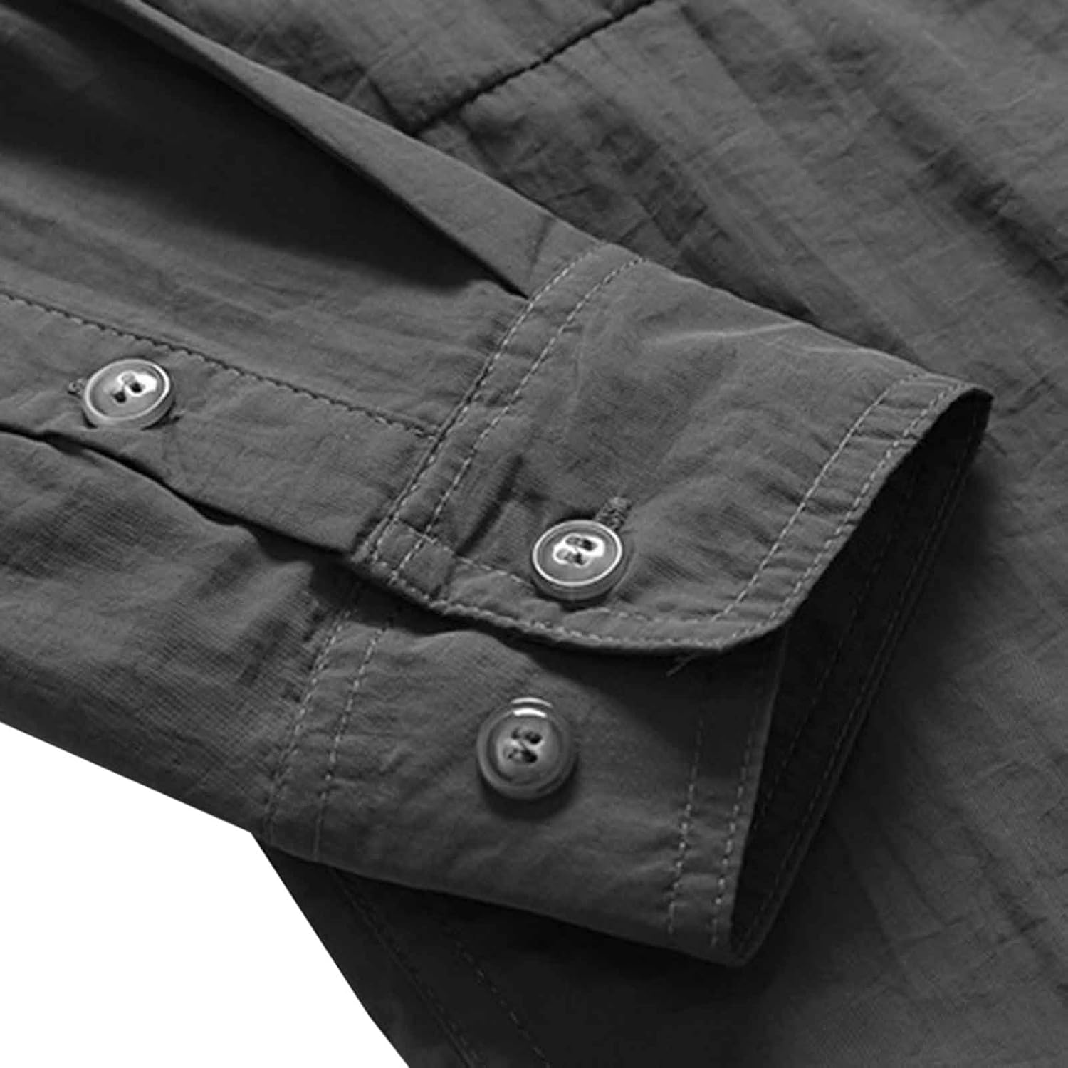 Men Tactical Button Down Shirt Long Sleeve Collared Quick Dry Shirts Breathable Outdoor Work Tops with Pockets
