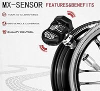 Vista 8 de Autel TPMS Sensor MaxiTPMS Autel MX Sensor 4 piezas Sensor universal de neumáticos de doble frecuencia 315MHz/433MHz Sensor TPMS de tallo de goma