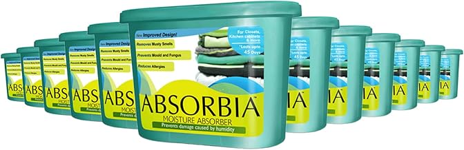 Absorbia Moisture Absorber - Season XL Pack of 12 Dehumidier for Wardrobe, Cupboards Closets