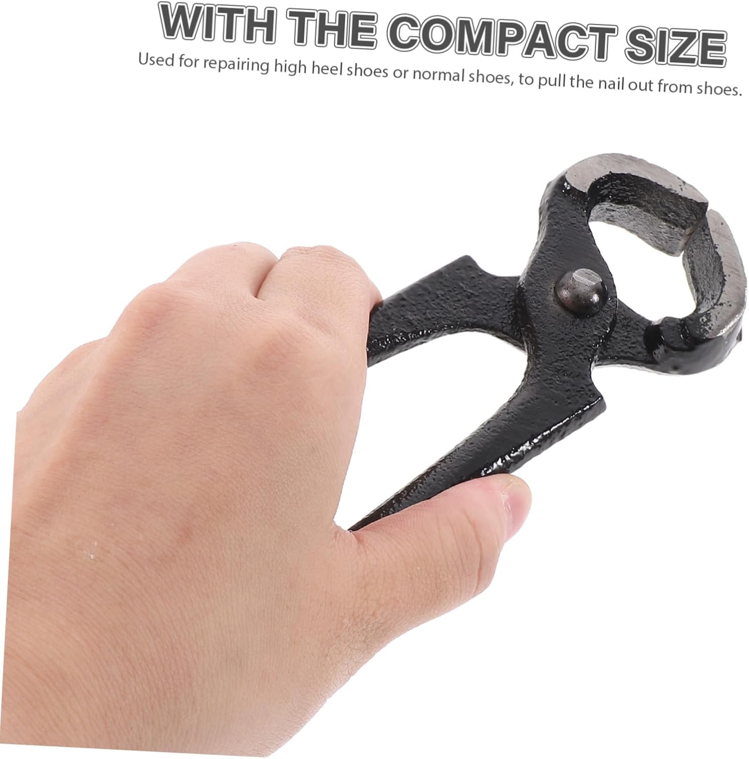 High Heel Shoe Repair Pliers for Pulling Nails out Shoes Hard Iron Black | Dowel Removal Plier, Shoe Repairing Hand Tool, Black Finish, for Cobbler Work and Heel Maintenance