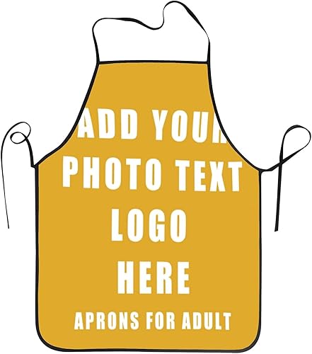 Delantales personalizados para mujeres y hombres, delantal unisex personalizado con su logotipo de texto y imagen