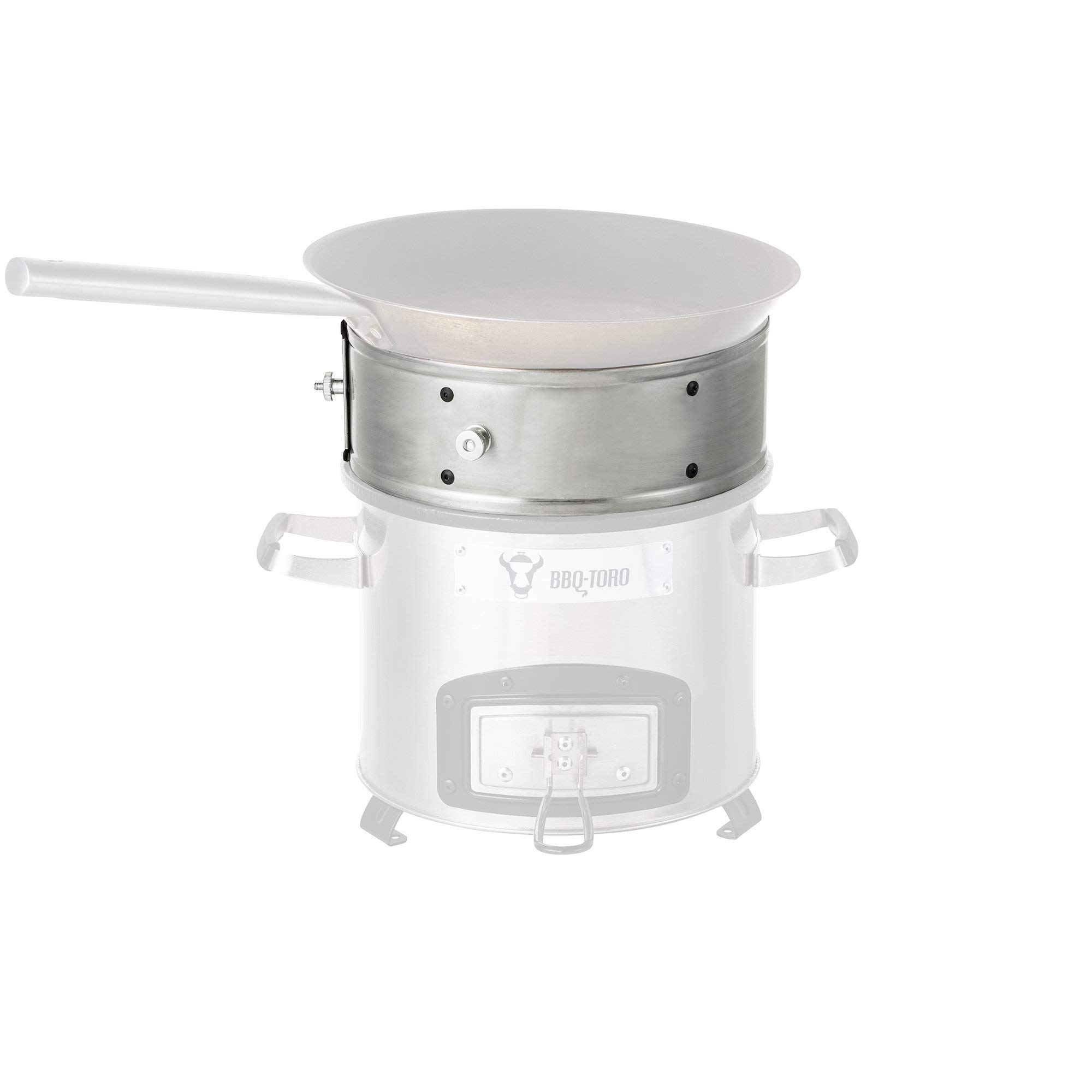 BBQ-Toro Power pierścień do pieca rakietowego, stal nierdzewna, Ø 25 – 35 x 8,5 cm