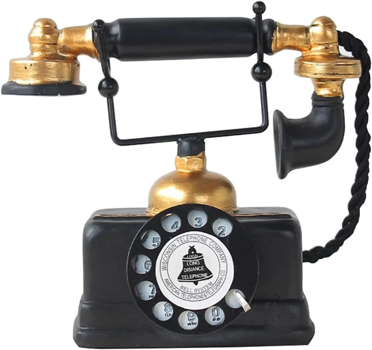 Home Decorative Antique Old-fashioned Telephones Desktop Ornaments Gift Retro Desktop Landline Telephone Model