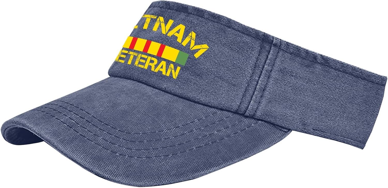 Vietnam Veteran Funny Cap Sun Visor Hat for Women Visor Protection Sun Visors Navy