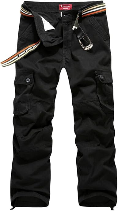 Amazon.com: Sonder Hombres Pantalones Cargo Militar Ejército para hombre  100% algodón Caqui/Verde/Marrón/Negro 30 – 44 de hombres pantalones, tamaño  grande, 34, Negro : Ropa, Zapatos y Joyería