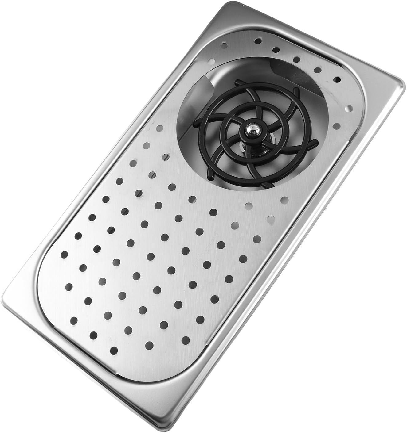 Bar Glass Rinser, Stainless Steel Cup Washer 360 Degree Rotating Spout Automatic Sink Rinser with High Pressure Water (Stainless Steel)