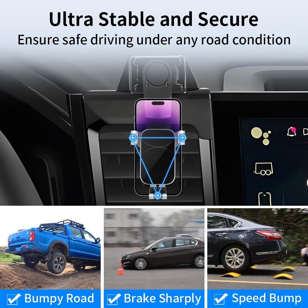 Car Phone Holder for Chevrolet Chevy Silverado 1500 2022-2026 and 2500HD 3500HD 2024-2026 [NOT Fit Work Truck.Custom] Auto Accessories Cell Phones Mount Cellphone Mobile Cradle Screen Stand