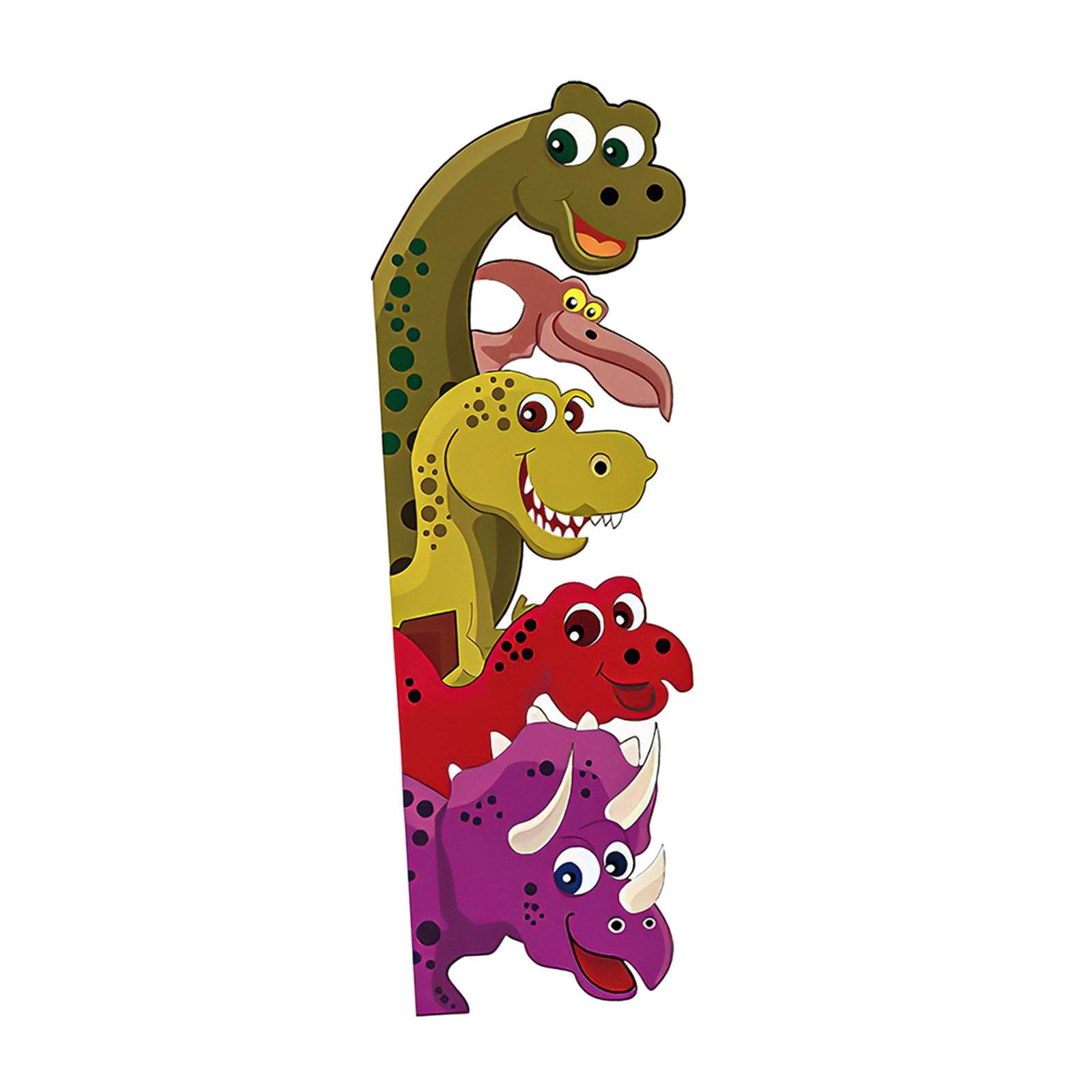 SKKWJEGE Cartoon Dinosaurs Wall Decal Mural 30x90 cm Multi-color Removable for Kids Rooms Right