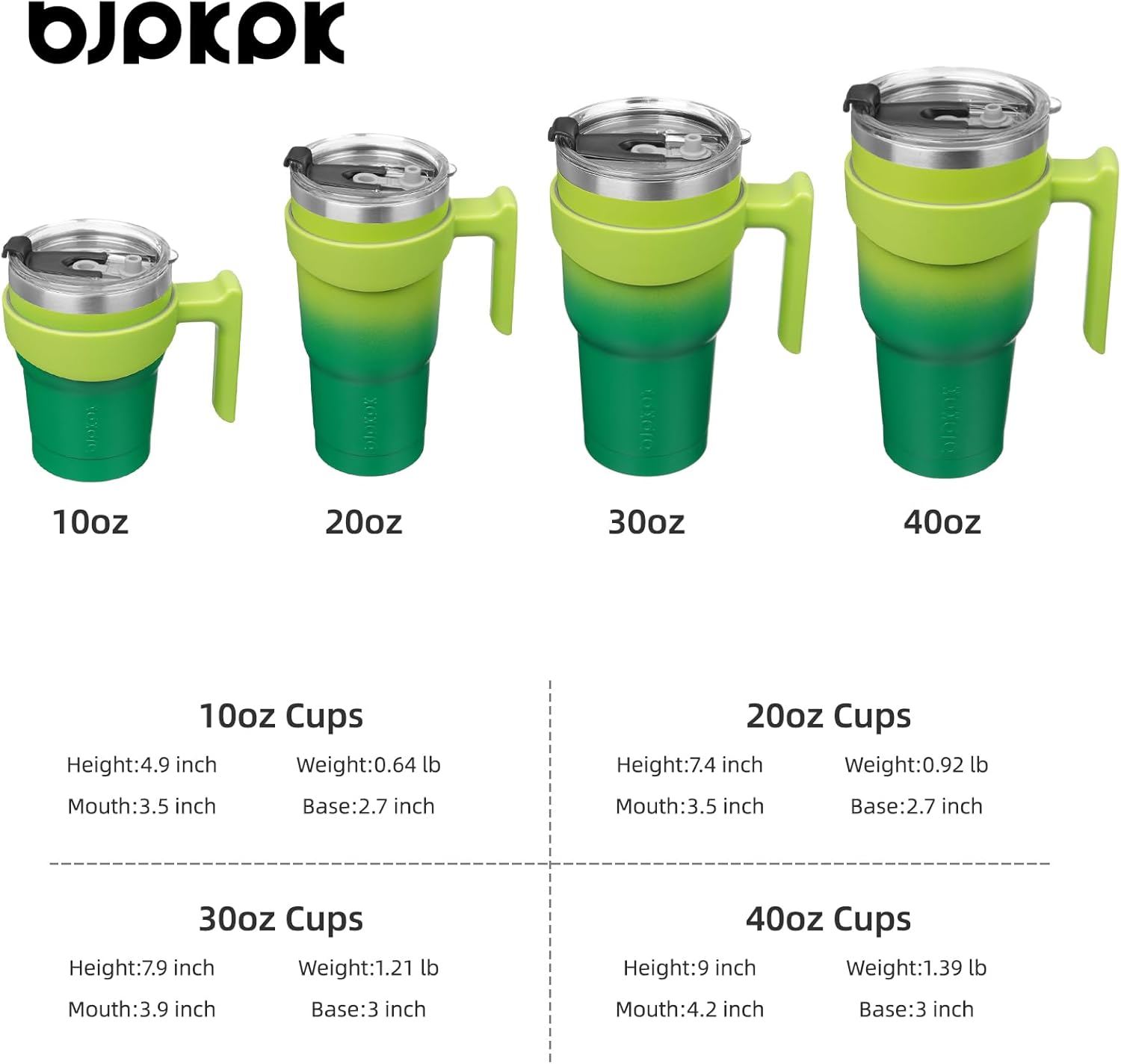 BJPKPK 40 oz Tumbler With Handle Insulated Tumbler With Lid And Straw Stainless Steel Travel Mug Coffee Cups,Bamboo Grove - Image 4