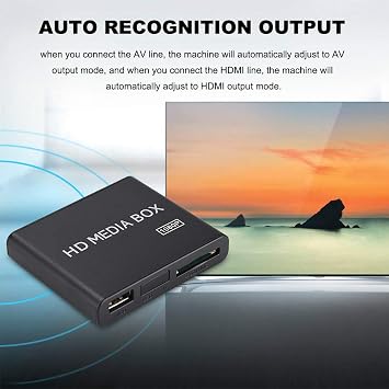 110-240V HDMI Media Player Mini 1080P Digital Player Box Support USB MP3 MMC SD MKV with Remote Control(US Plug)
